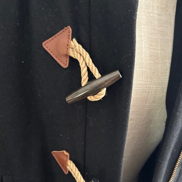 J. Crew Black Hooded Coat with Toggles - Picture 5 of 7